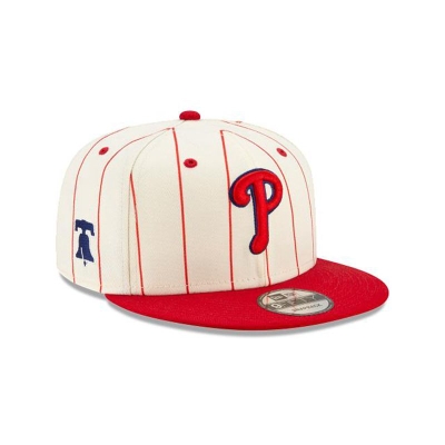 Philadelphia Phillies Gorra | New Era MLB Pinstripe 9fifty Snapback Cap Mexico - Blancos